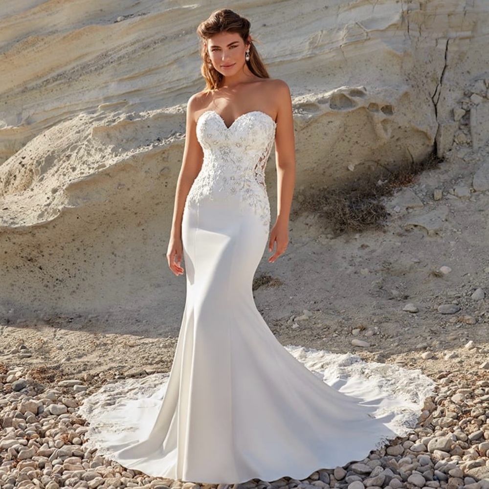 Brand new wedding gown, never altered or worn in size 12 bridal